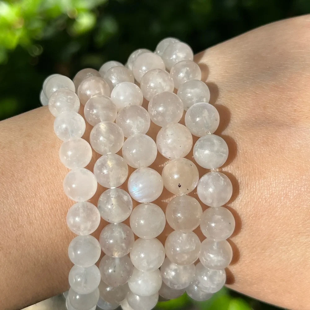 8mm flashy peach moonstone‎ bracelet